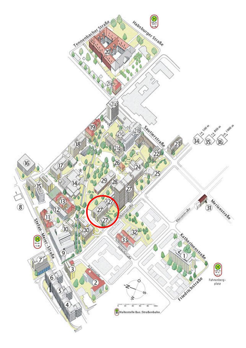 Lageplan Institutsviertel